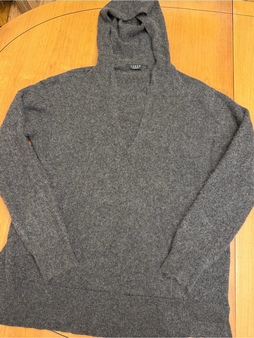100% Cashmere Gray Hooded Sweater | Capsule Wardrobe Quiet Luxury Minimalist